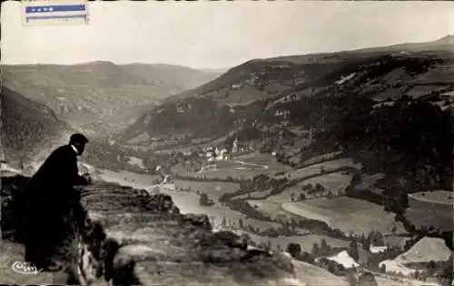 Ak Saint-Paul-de-Salers Cantal, Vallee, Panorama