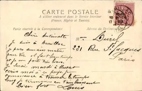 Ak Aurillac Cantal, Statue Gerbert