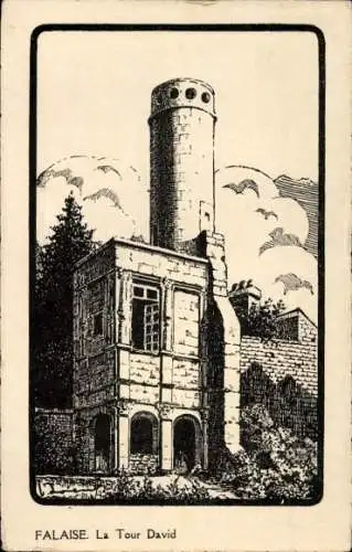 Ak Falaise Calvados, David-Turm