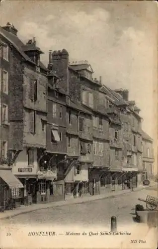 Ak Honfleur Calvados, Maisons du Quai Sainte-Catherine