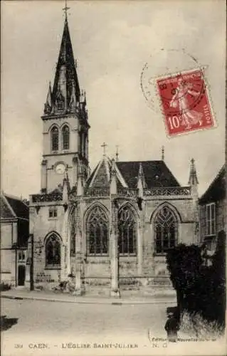 Ak Caen Calvados, Kirche St. Julien