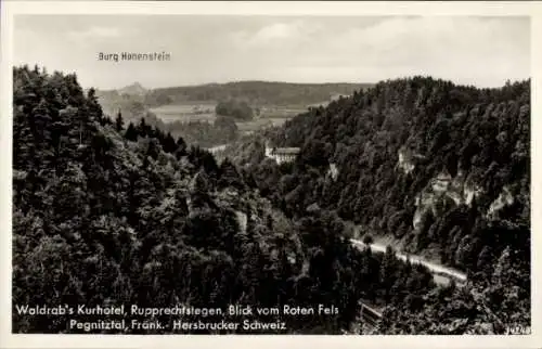 Ak Hohenstein Kirchensittenbach in Mittelfranken Bayern, Felsburg Hohenstein