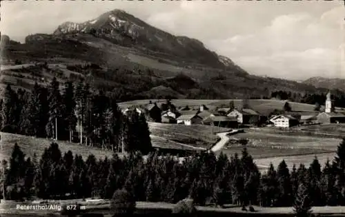 Ak Petersthal Oy Mittelberg Allgäu, Gesamtansicht, Grünten