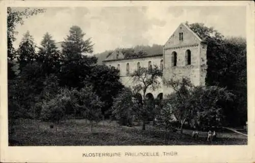 Ak Paulinzella Rottenbach Thüringen, Klosterruine