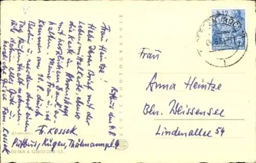 Ak Putbus auf der Insel Rügen, Schloss Vorderseite