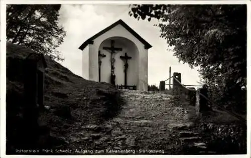 Ak Pottenstein in Oberfranken, Aufgang zum Kalvarienberg, Stationsweg