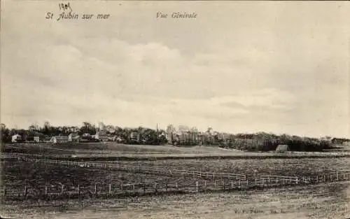 Ak Saint Aubin sur Mer Calvados, Gesamtansicht