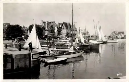 Ak Trouville Calvados, Hafen