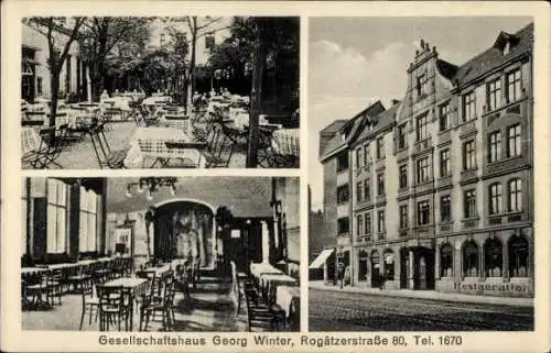 Ak Magdeburg in Sachsen Anhalt, Gesellschaftshaus Georg Winter, Rogätzer Straße 80