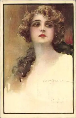 Künstler Ak Corbella, T., Portrait einer jungen Frau
