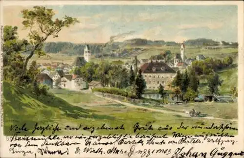 Künstler Ak Compton, Gauting in Oberbayern, Gesamtansicht