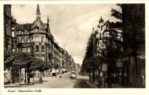 Ak Kassel in Hessen, Hohenzollern-Straße, Straßenbahn