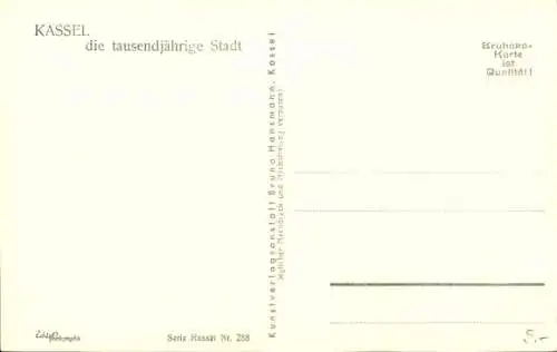 Ak Kassel in Hessen, Schöne Aussicht, Straßenpartie