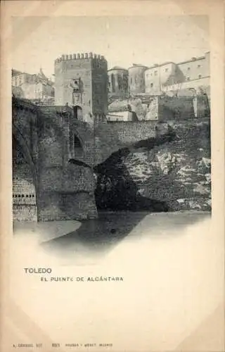 Ak Toledo Castilla La Mancha Spanien, Puente de Alcantara