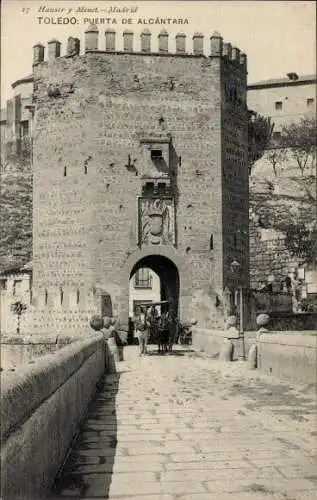 Ak Toledo Castilla La Mancha Spanien, Puente de Alcantara