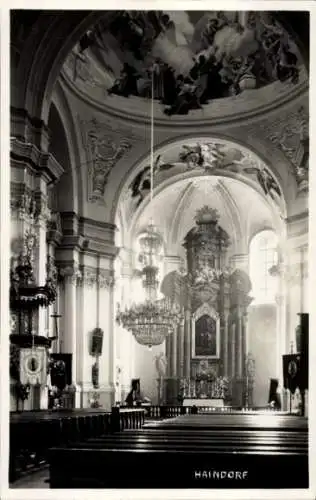 Ak Hejnice Haindorf Region Reichenberg, Inneres der Kirche