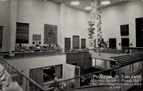 Ak Paris, Internationale Ausstellung 1937, Finnischer Pavillon