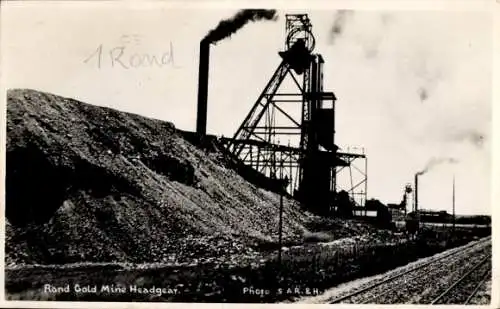 Ak Johannesburg Südafrika, Rand Gold Mine, Kopfbedeckung