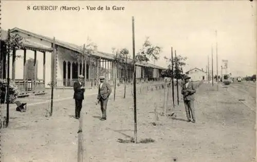 Ak Guercif Marokko, Blick auf den Bahnhof