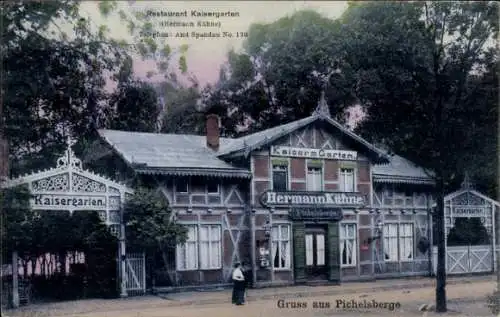 Ak Berlin Charlottenburg Westend Pichelsberg, Restaurant Kaisergarten