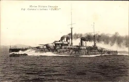 Ak Französisches Kriegsschiff Paris