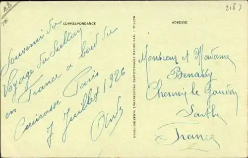 Ak Französisches Kriegsschiff Paris