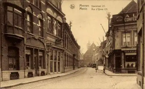 Ak Menin Menen Meenen Lys Westflandern, Rue d'Ypres