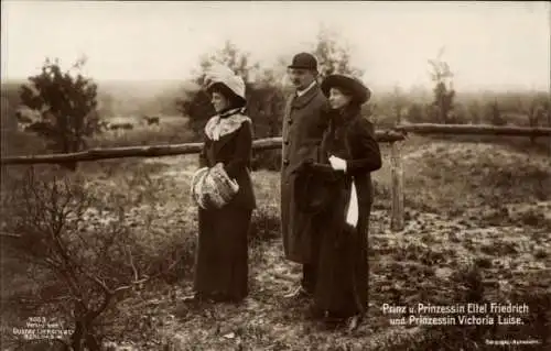 Ak Prinz und Prinzessin Eitel Friedrich von Preußen, Prinzessin Victoria Luise von Preußen