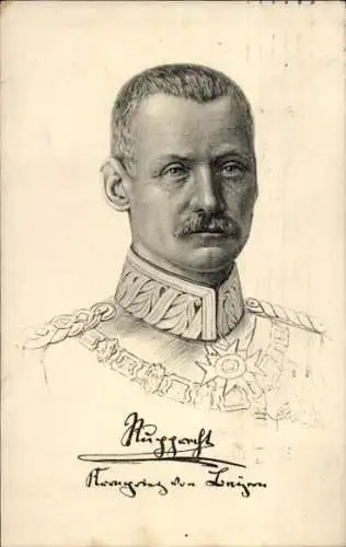 Künstler Ak Kronprinz Rupprecht von Bayern, Portrait