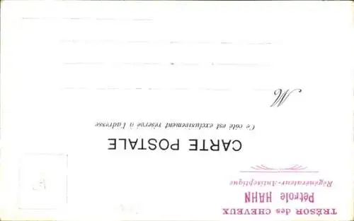 Litho Gemaltes Portrait einer Frau, Kleid, Werbung