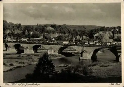 Ak Trier an der Mosel, Jugendherberge, Brücke