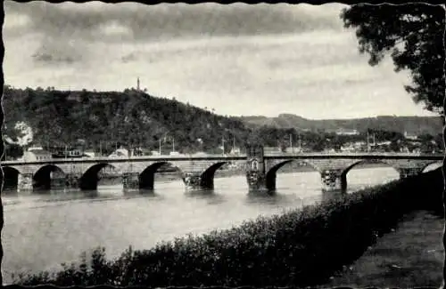 Ak Trier an der Mosel, Römerbrücke, Mariensäule