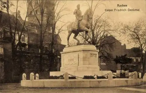 Ak Aachen, Kaiser Friedrich-Denkmal