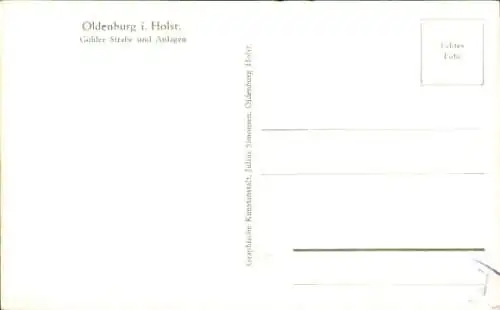 Ak Oldenburg in Holstein, Göhler Straße und Anlagen