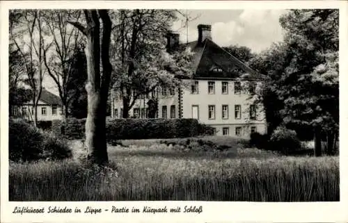 Ak Schieder Schwalenberg in Lippe, Kurpark mit Schloss