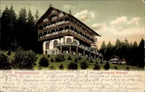 Ak Freudenstadt im Nordschwarzwald, Blick auf Waldhotel Stokinger
