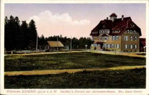 Ak Kniebis Freudenstadt im Nordschwarzwald, Gasthof Pension zur Alexanderschanze, Inh. Louis Gaiser