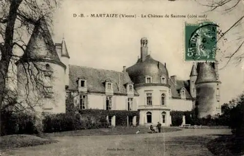 Ak Martaize Vienne, Chateau de Sautone, Südküste