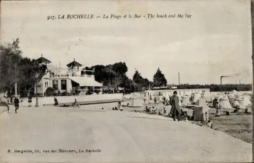 Ak La Rochelle Charente Maritime, Strand, Bar