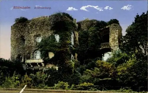 Ak Rüdesheim am Rhein, Brömserburg, Teilansicht