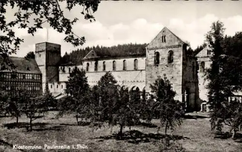 Ak Paulinzella Rottenbach Königsee in Thüringen, Klosterruine