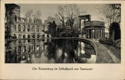 Ak Potsdam, Schlosspark Sanssouci, Ruinenberg