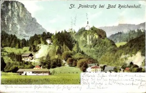 Ak Karlstein Bad Reichenhall in Oberbayern, Wallfahrtskirche St. Pankraz, St. Ponkratz