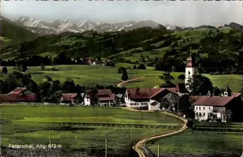 Ak Petersthal Oy Mittelberg Allgäu, Panorama