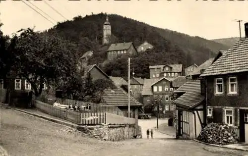 Ak Rauenstein in Thüringen, Teilansicht, Burgberg