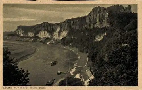 Ak Rathen an der Elbe Sächsische Schweiz, Bastei