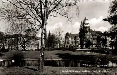 Ak Recklinghausen im Ruhrgebiet, Rathaus, Stadthaus