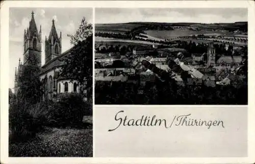 Ak Stadtilm in Thüringen, Gesamtansicht, Kirche