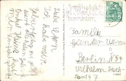 Ak Stadtilm in Thüringen, Gesamtansicht, Kirche