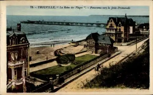 Ak Trouville Reine des Plages Calvados, Jetee-Promenade